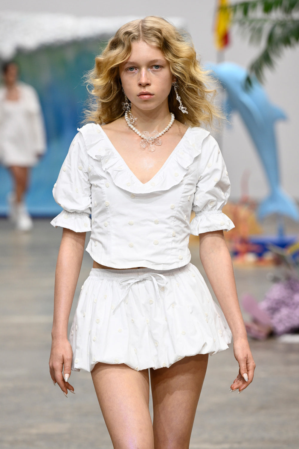 Pearl Bubble Mini Skirt - White – Emma Mulholland on Holiday