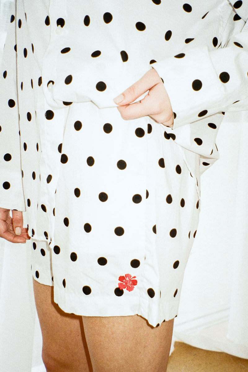 Polka Boxer Short - White