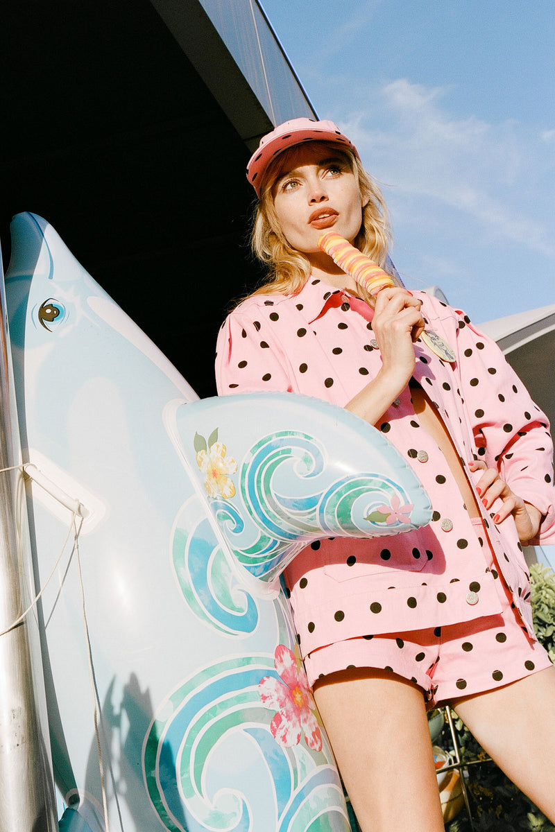 Polka Itty Bitty Short - Pink