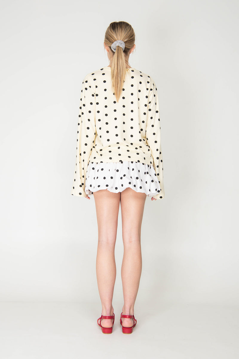 Polka Long Sleeve Tee - Butter