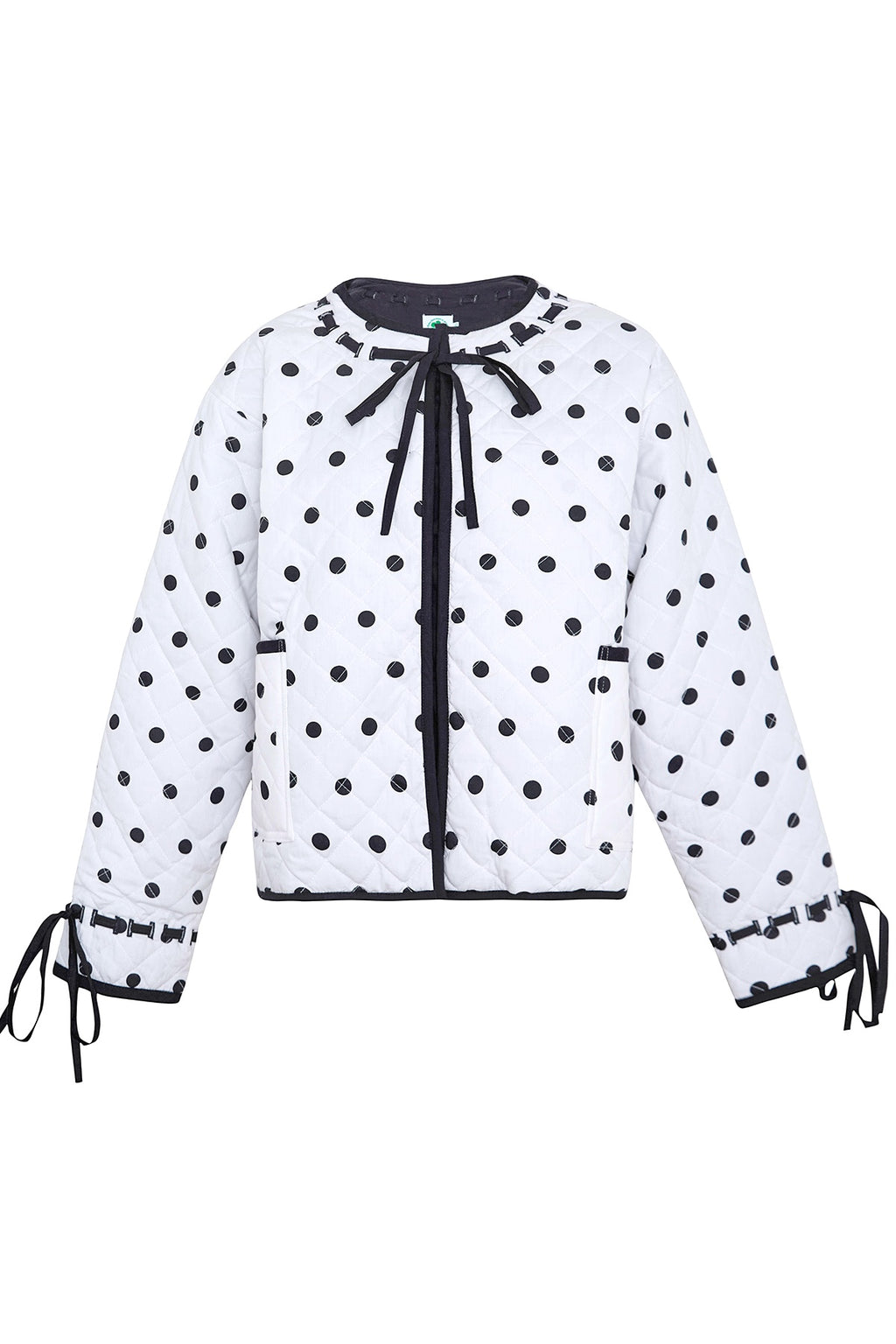 Polka Reversible Jacket - White – Emma Mulholland on Holiday