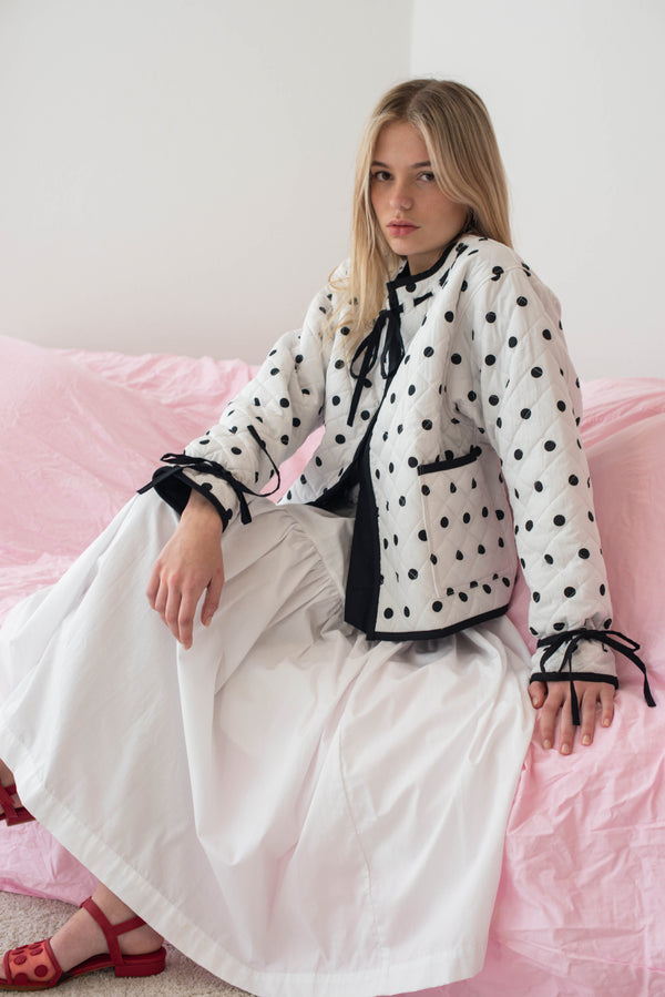 Polka Reversible Jacket - White
