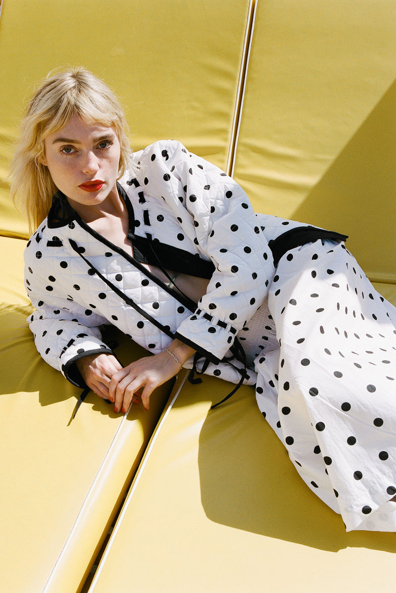 Polka Reversible Jacket - White