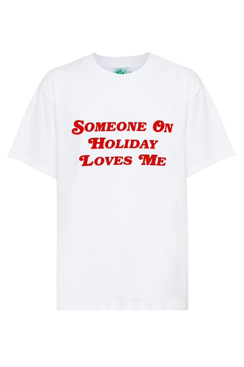 Someone On Holiday Tee - White