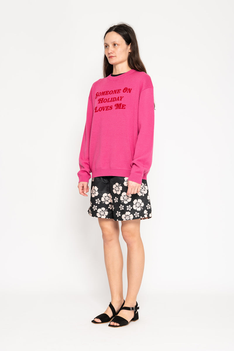 Someone On Holiday Unisex Sweater - Pink