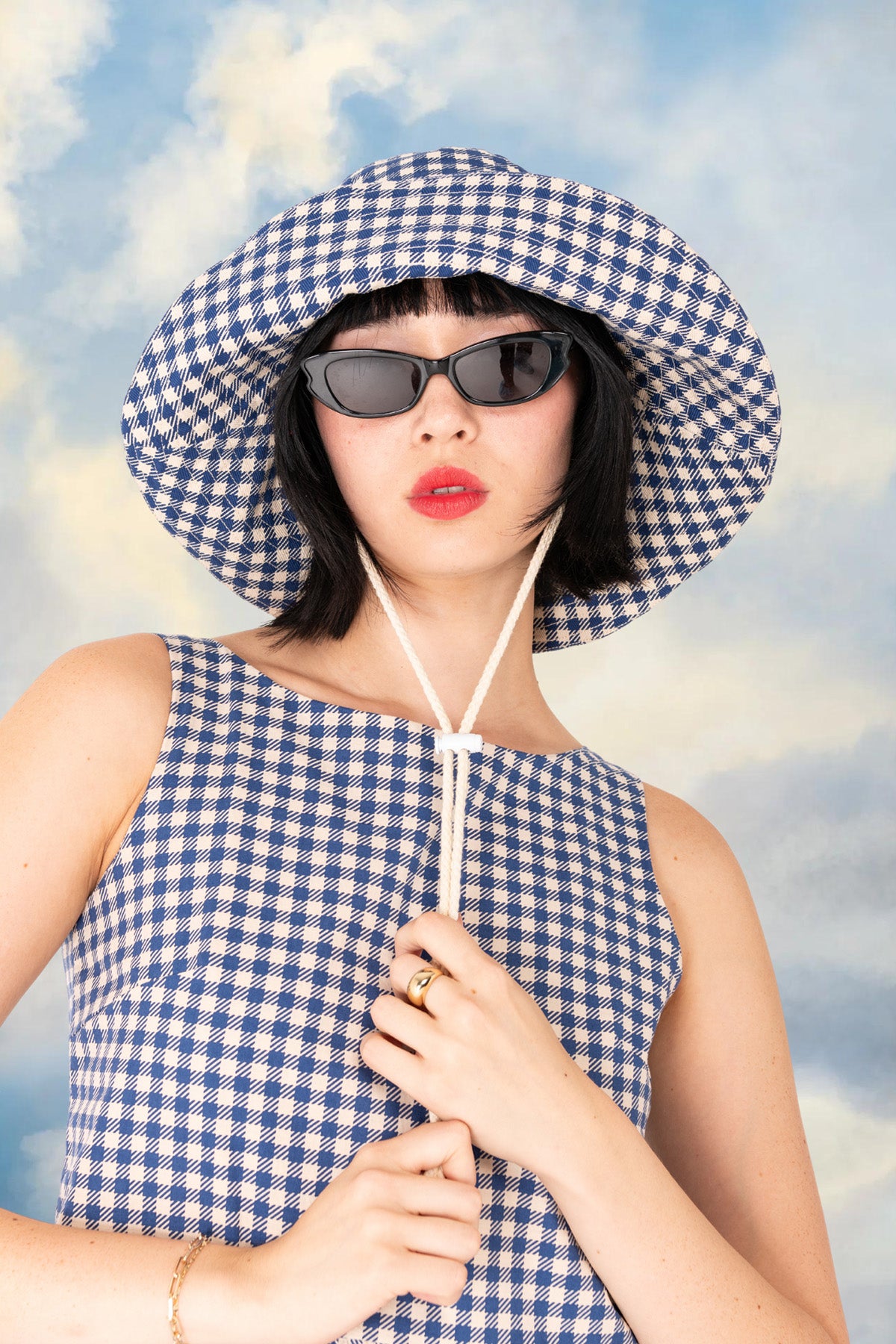 Spencer Sun Hat Gingham Emma Mulholland on Holiday