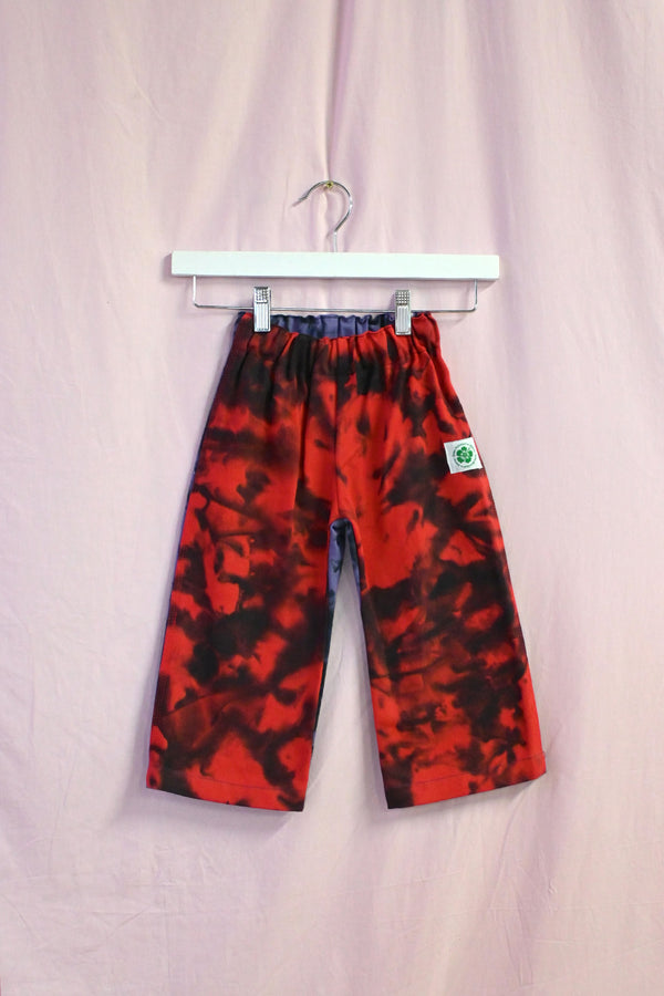Tie-Dye Kid Pants - Red/Purple