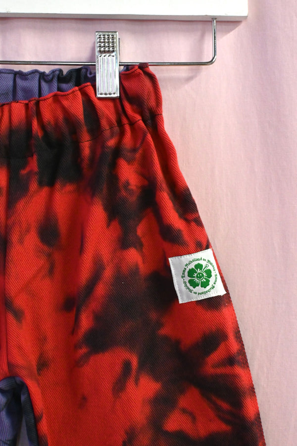 Tie-Dye Kid Pants - Red/Purple