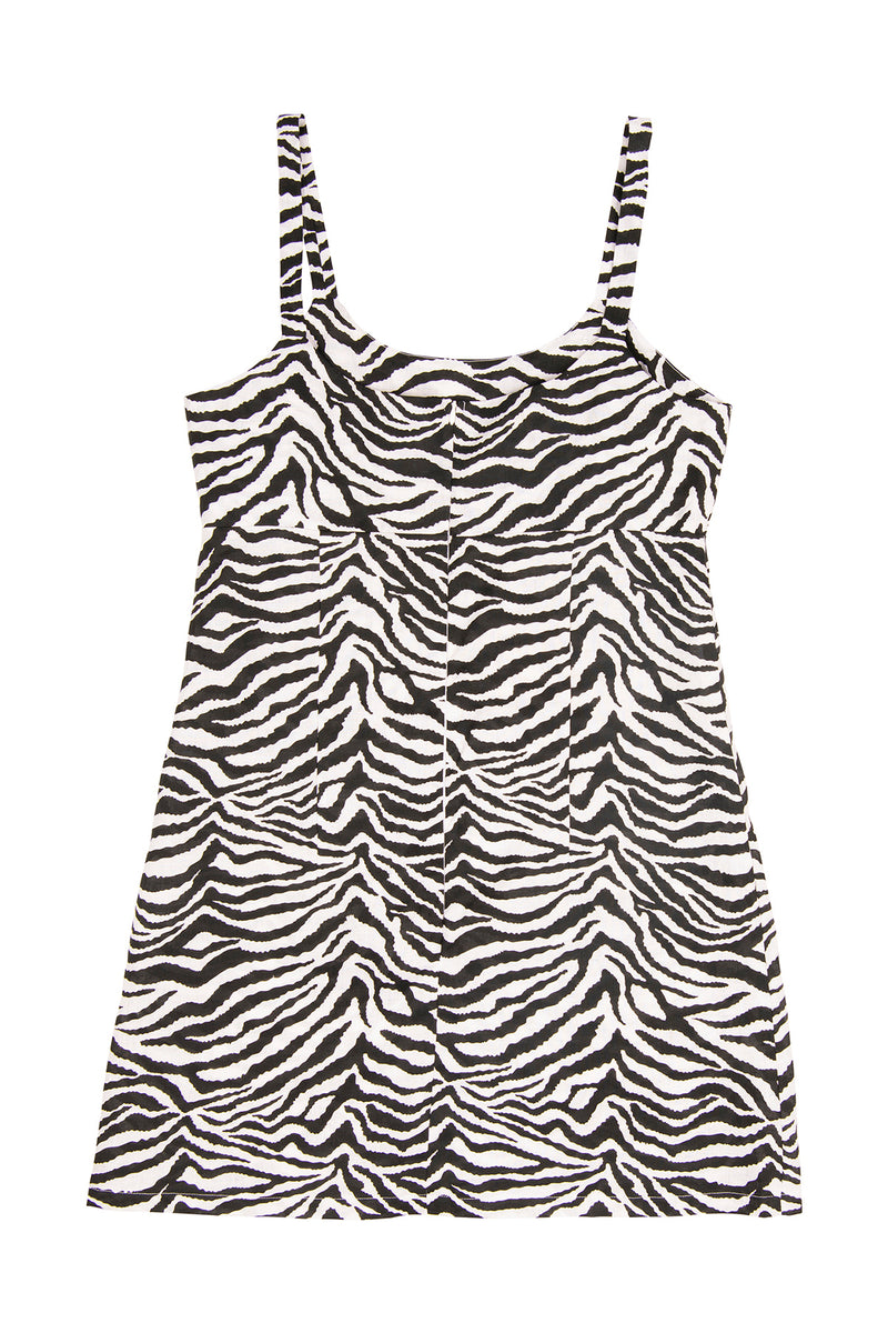 Zebra Maldives Dress - Black/White