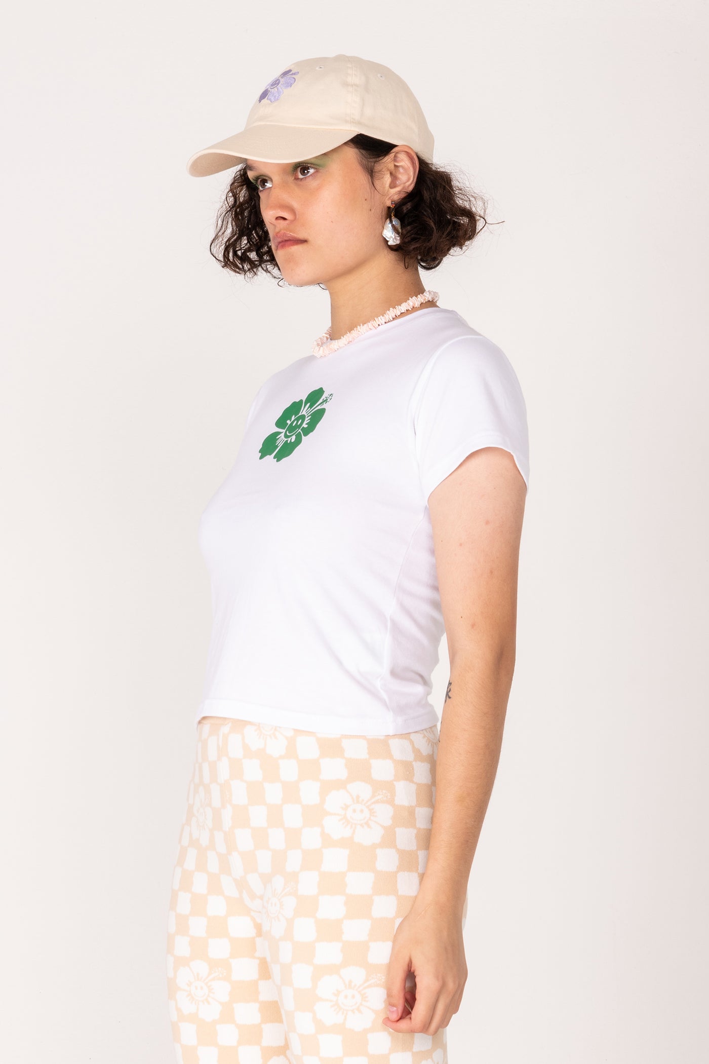 Happy Hibiscus Baby Tee - White – Emma Mulholland on Holiday