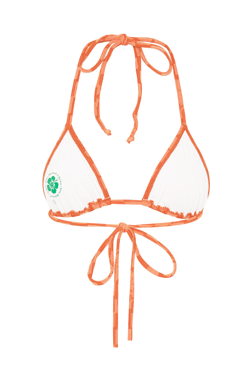 Happy Check Triangle Bikini -  Burnt Orange