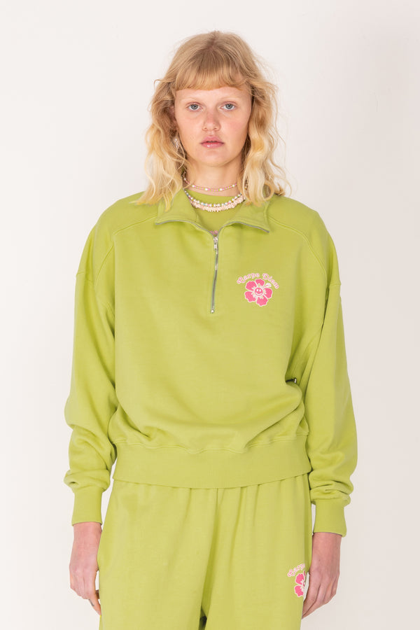 Carpe Diem Zip Neck Sweater