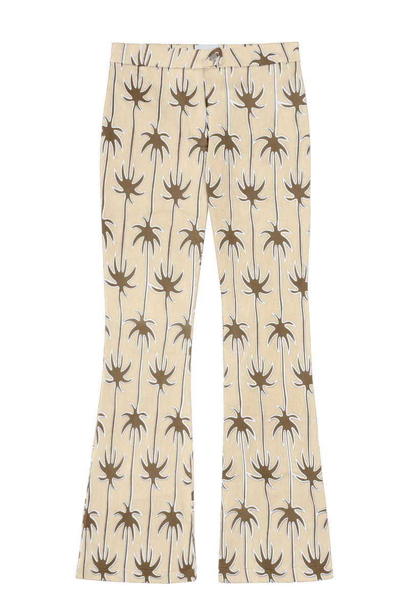 Pacific Palm Flare Pant - Sand/Brown