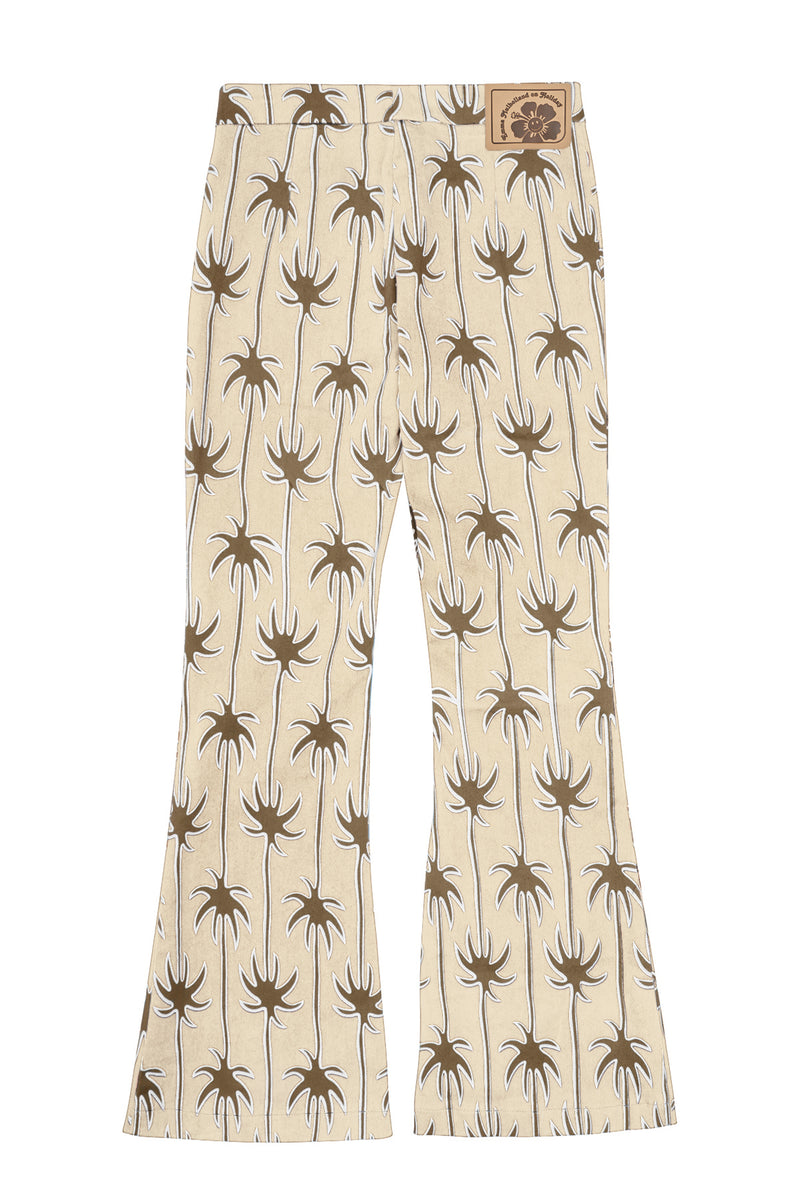 Pacific Palm Flare Pant - Sand/Brown