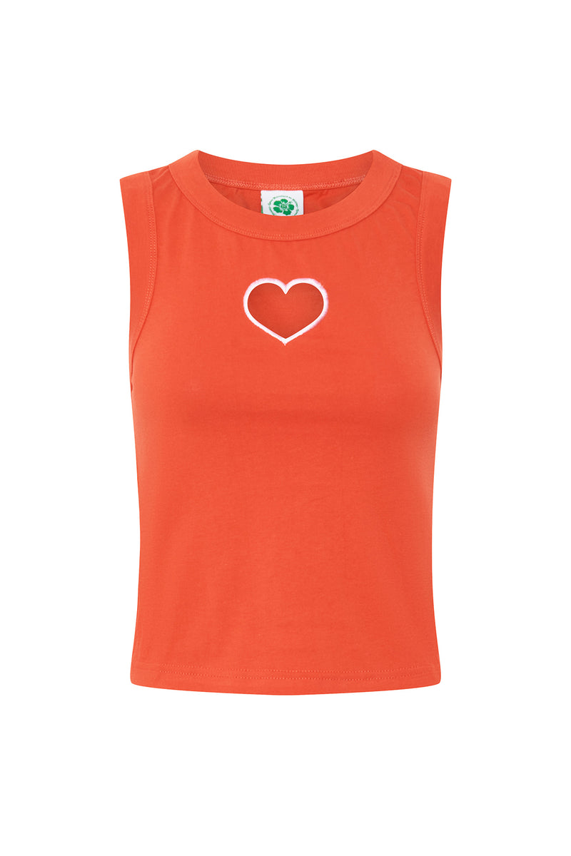 Heart Tank Top - Pink/Red