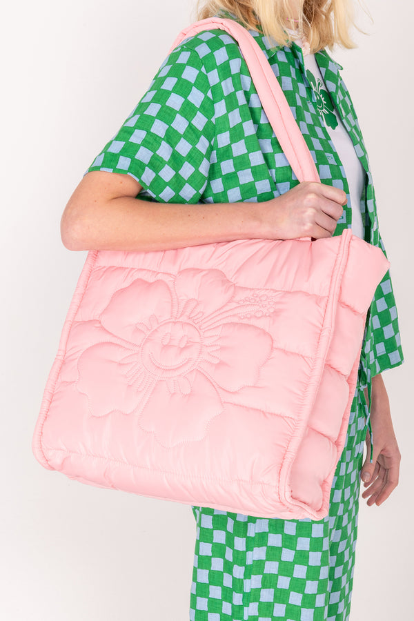 Puff Happy Hibiscus Shoulder Bag - Pink
