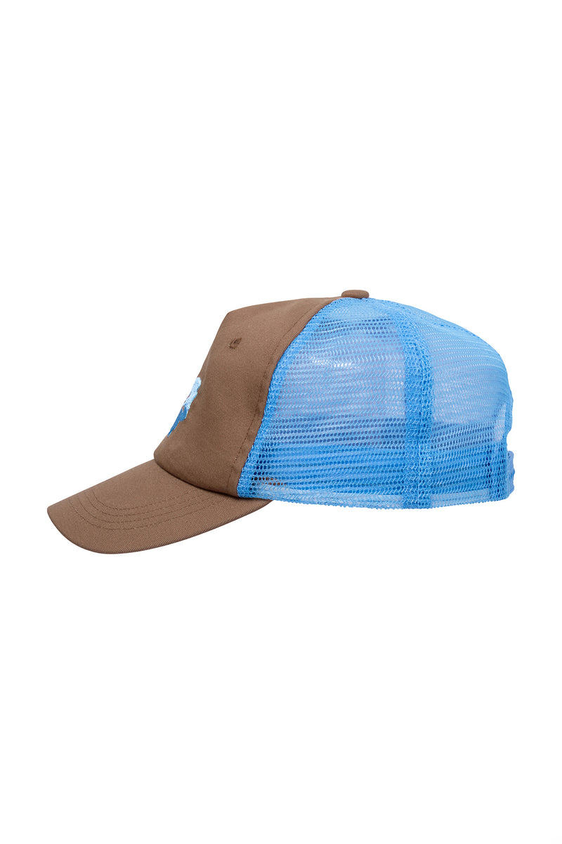 Embroidered Trucker Cap - Happy Butterfly Brown