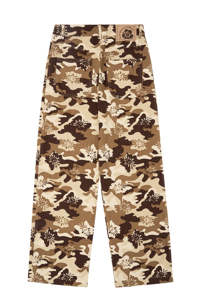 Butterfly Camo Vacation Pant - Brown