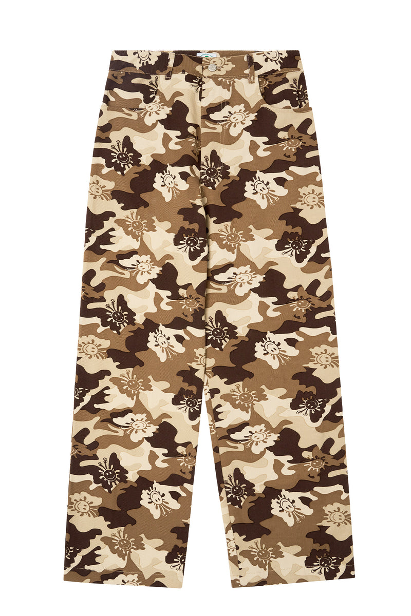 Butterfly Camo Vacation Pant - Brown